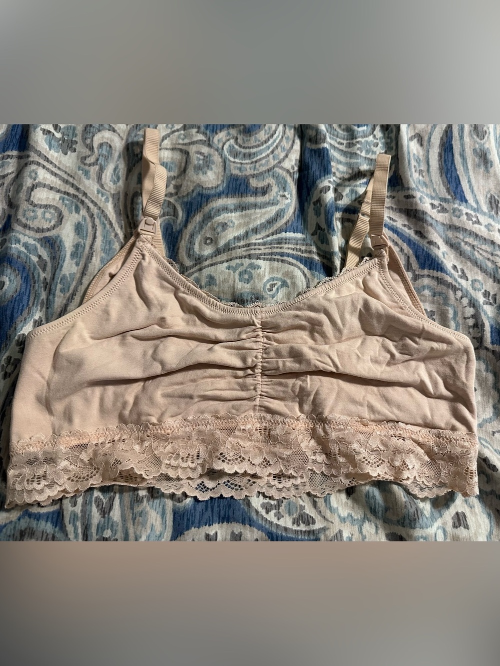 Jessica Simpson Nursing Lace Bralette in Beige